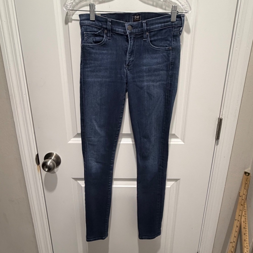 Citizens of Humanity Womens Avedon Skinny Jeans Low Rise Dark Blue 27